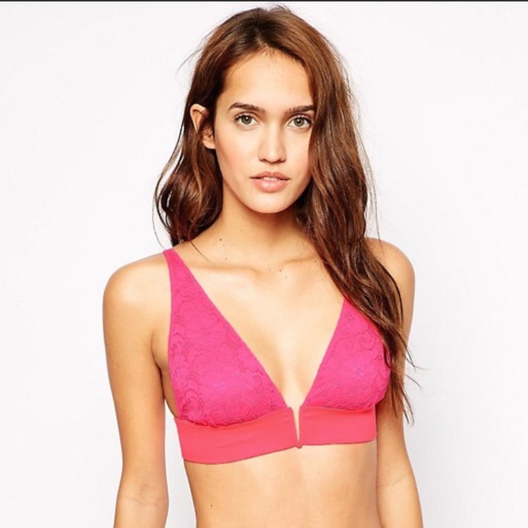 Free People Other - Free People Lace V Wire Soft Bra